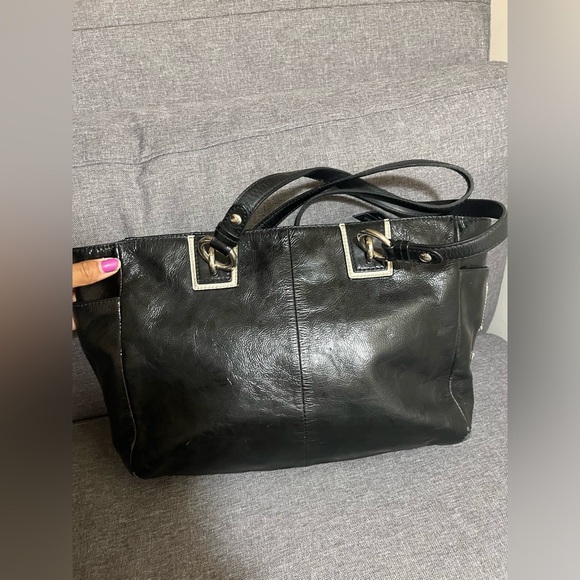 Coach gallery east west Leather Tote with Inlaid/Patchwork design - Picture 4 of 12